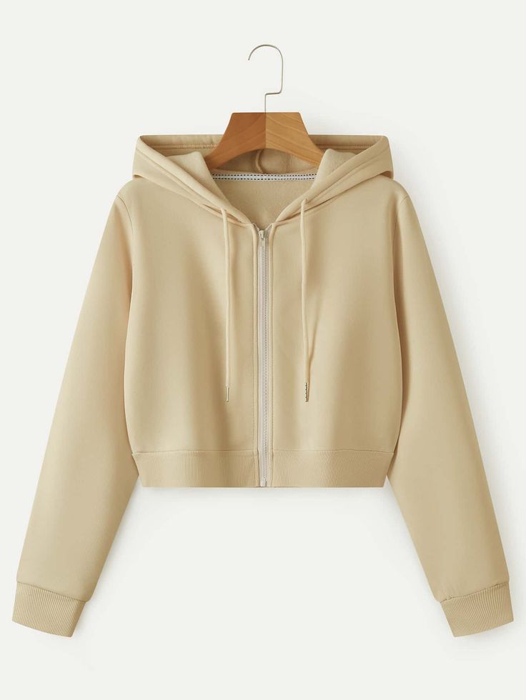 Luxe Crop Zip-Up Hoodie