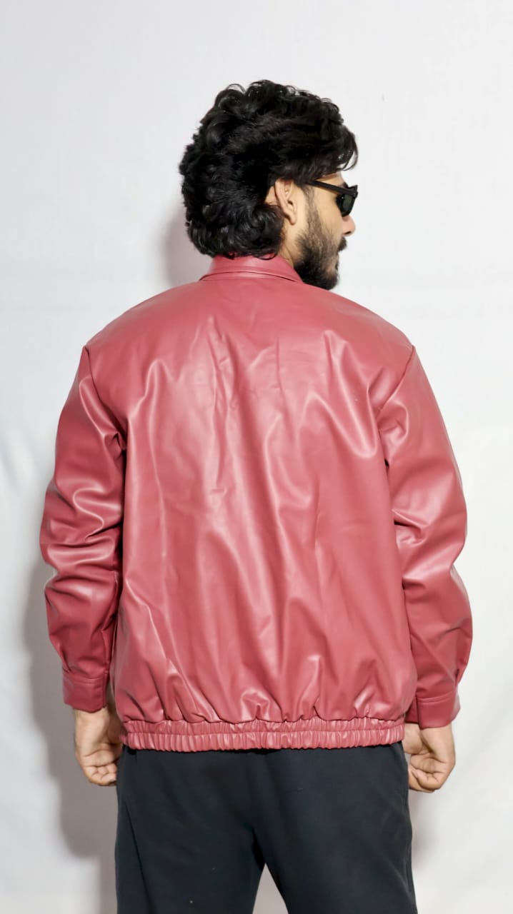 Faux Leather Jacket in brow | Xoratic