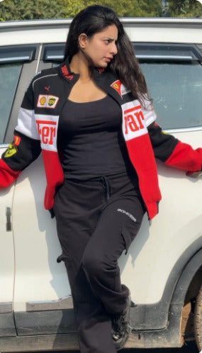 Ferrari racing jacket in Tri-colour.