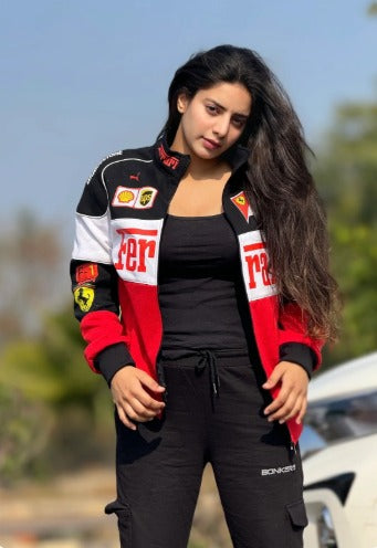 Ferrari racing jacket in Tri-colour.
