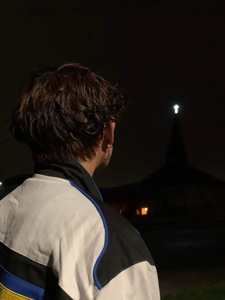 Blackair racing jacket in blue& white.