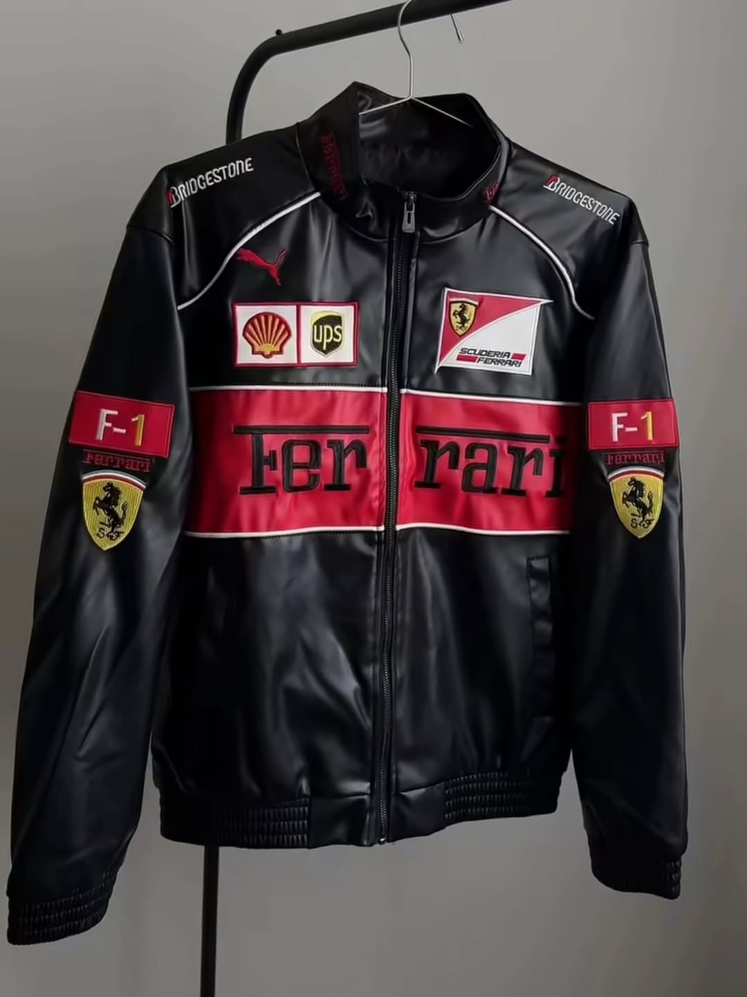 Ferrari F1 Premium Leather Racing Jacket – Elite Motorsport Apparel
