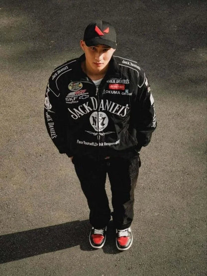 Jack denials jacket in black.