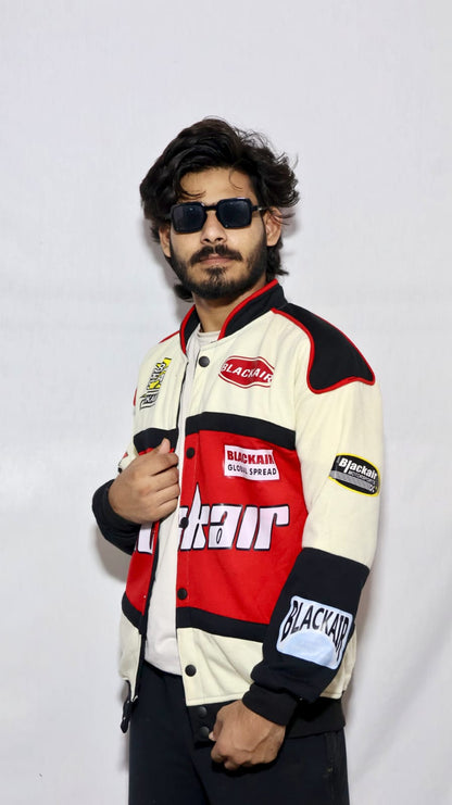 Blackair racing jacket in red.