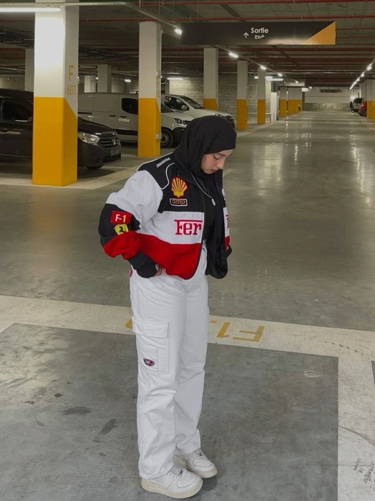 Ferrari racing jacket in Tri-colour.