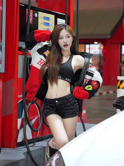 Ferrari racing jacket in Tri-colour.