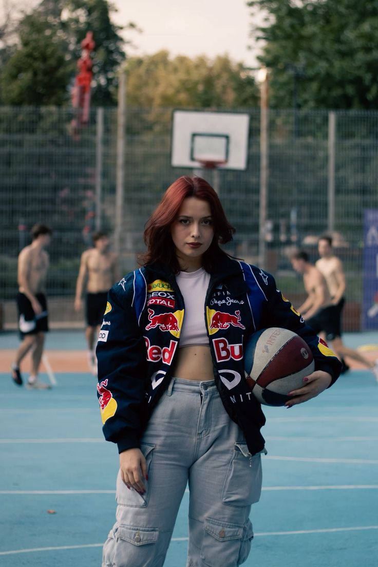 Red bull racing fully embroidered jacket in blue.