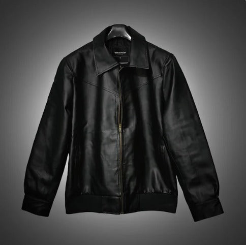 Classic Black Faux Leather Jacket – Timeless & Stylish.
