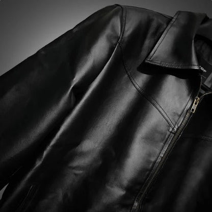 Classic Black Faux Leather Jacket – Timeless & Stylish.