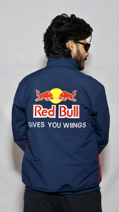 Red bull fully Embroidered racing jacket in blue.
