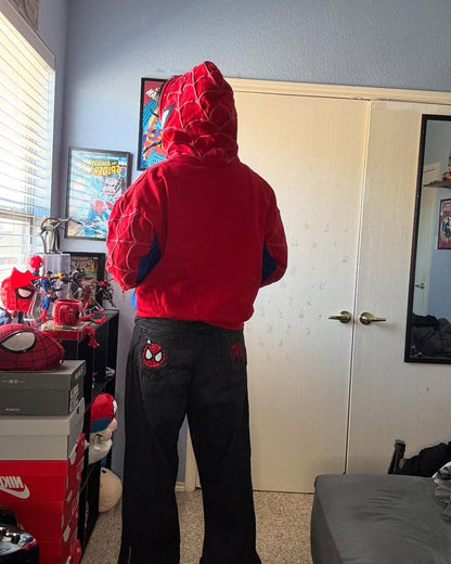 Spider-Man Printed Red Hoodie – Iconic Superhero Streetwear